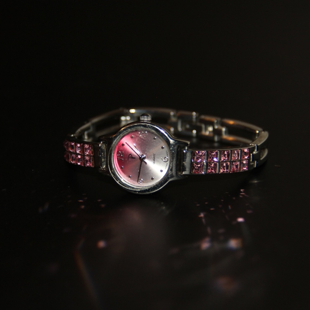 NEW! Pink Jeweled Watch Girl's / Petite Ladies